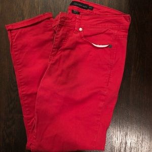 Red Calvin Klein pants